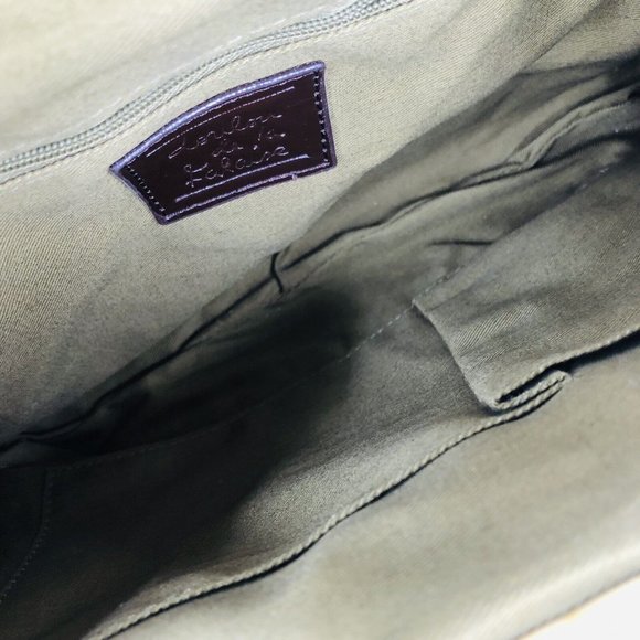 LouLou de la Falaise Brown and Red Embroidered Gold Frame Clutch Purse Bag - Picture 8 of 11